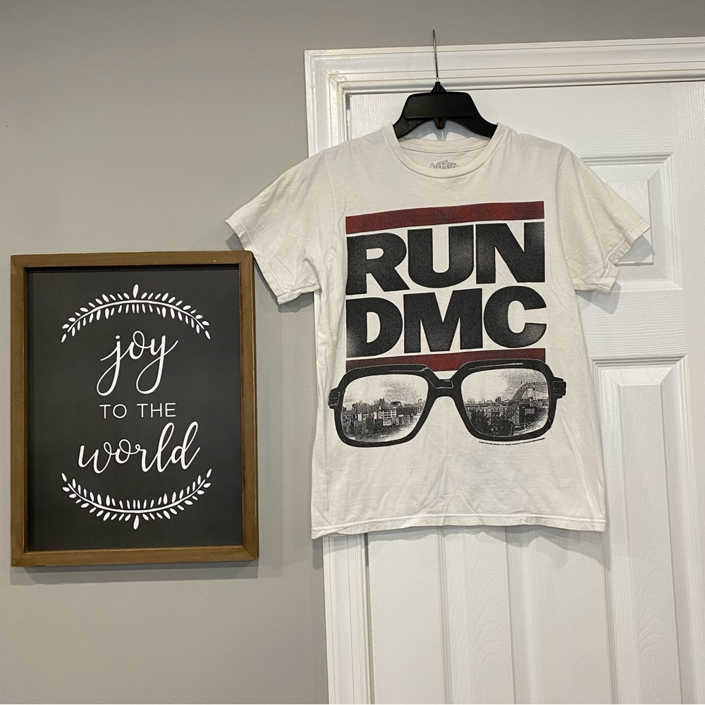 Run DMC Offical NYC Glasses Short Sleeve T Shirt New York City Graphic Tee Small